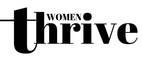 women thrive black on white logo
